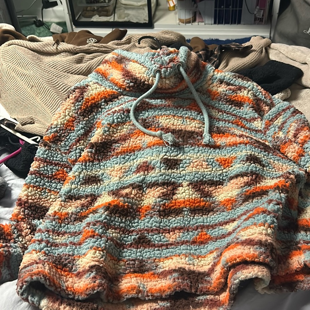 cropped colorful sweater